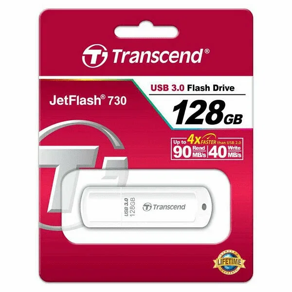 USB флеш 128Gb Transcend TS128GJF730 белый