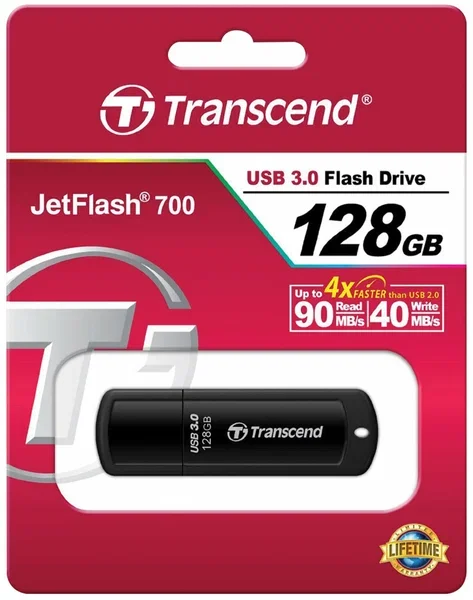 USB флеш 128Gb Transcend TS128GJF700 черный