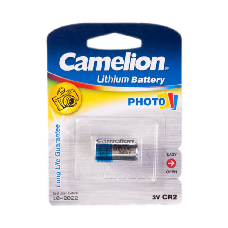Батарейка Camelion CR2-BP1, Lithium, 3V, 1 шт., Серебристый