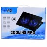 Подставка охлаждающая для ноутбука A2, вентилятор 140mm, 1200 об/м, 17dBA, до 17'', 2USB, led, черн