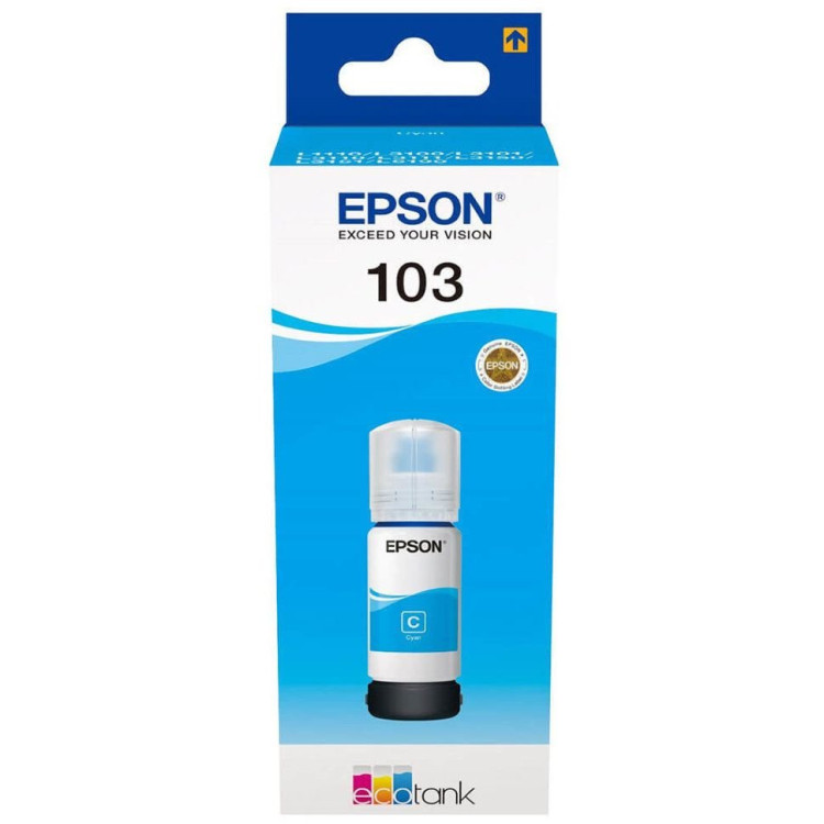 Картридж Epson C13T00S24A  103 EcoTank для L3100-L3150 голубой