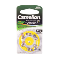 Батарейка Camelion A10-BP6(0%Hg),  Zinc Air, A10, 1.45V, 6 шт., Блистер