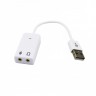 Звуковая карта USB Audio adapter 7.1, белый, 10см