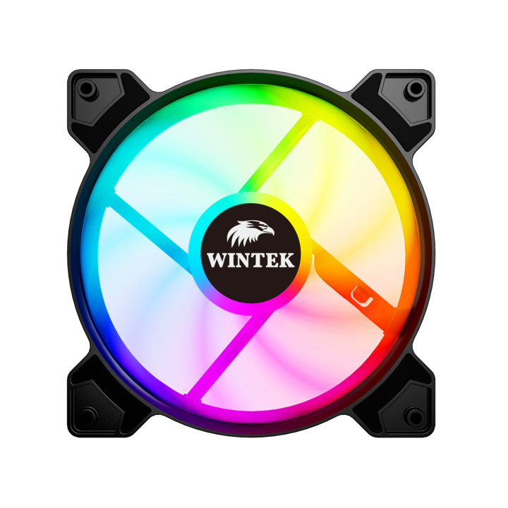 Кулер для кейса Wintek M2-B-14 Colorful, 14 см, 4 pin MOLEX