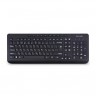 Клавиатура Delux DLK-02UB, USB, 10 мультимеда-клав., Анг/Рус(красный)/Каз(синий), Чёрный