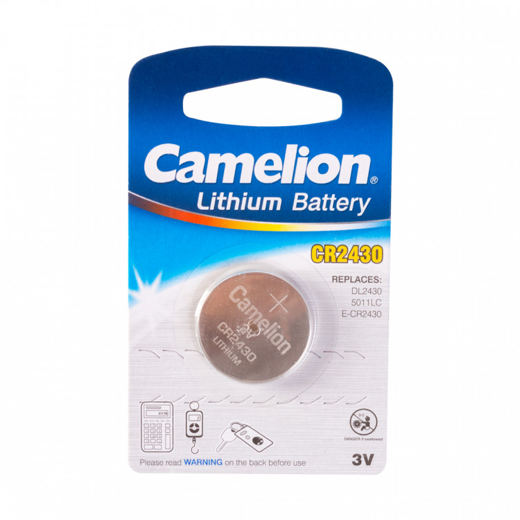 Батарейка Camelion CR2430, Lithium Battery, 3V, 220 mAh