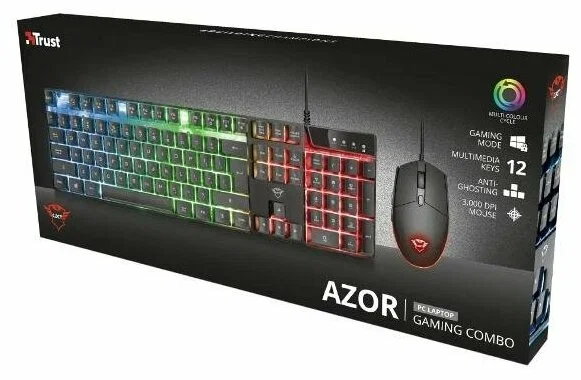 Комплект игровой Trust GXT 838 AZOR клавиатура+мышь
