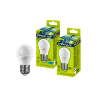 Эл. лампа светодиодная, Ergolux, LED-G45-7W-E27-4K, Мощность 7Вт, колба G45, 4500К, E27, Холодный