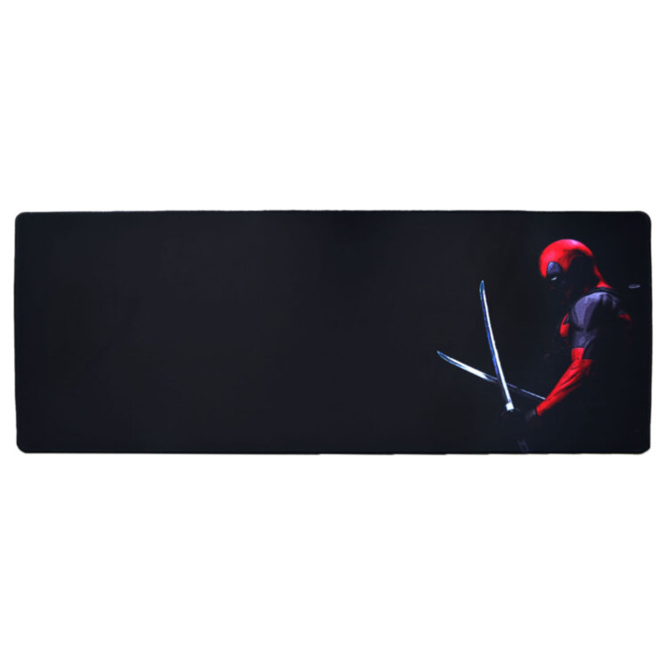 Коврик "Deadpool Black" (800x300x3 mm) оверлок 4K