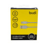 Кабель Budi M8J180T, USB Type-C, 1м, дата/заряд, серебр. (miniBox)