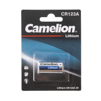 Батарейка Camelion CR123A-BP1, 3V, 1300 mAh, Lithium, 1 шт., Серебристый