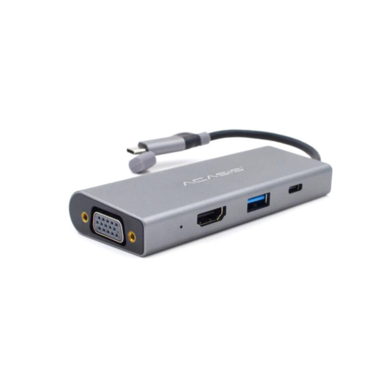 Многофункциональная док станция ACASIS AC-1UHVP, 4 в 1, HDMI 4K/30Гц, VGA 1080p/60Гц, USB 3.1 Type-C