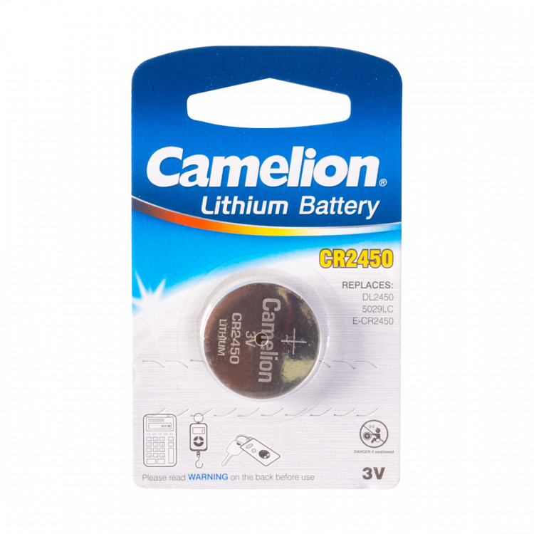 Батарейка Camelion CR2450, Lithium Battery, 3V, 220 mAh