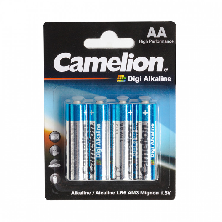 Батарейка Camelion AA (LR6-BP4DG), Digi Alkaline, 2800mAh - 4 шт. Блистер