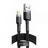 Кабель USB AM - Lighting Baseus (CALKLF-BG1), 1м, 2.4A, чёрный