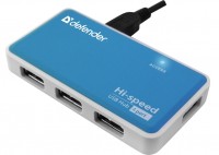 USB Hub Defender Quadro Power USB2.0, 4порта, блок питания 2A