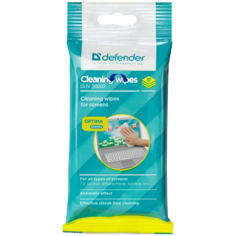 Чистящие салфетки Defender CLN 30202 Optima 20 шт