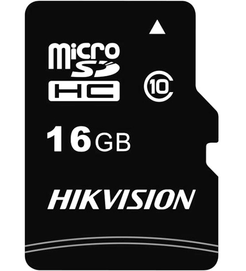 microSD HC 16GB Hikvision, class 10, U1 (SD адаптер)