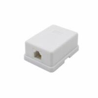 Розетка телефонная 6P4C (RJ-11), 1порт, внешняя