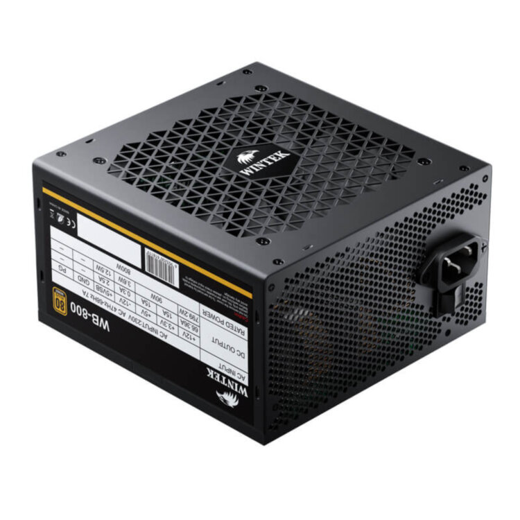 Блок питания, Wintek WB-800, 800W, 20+4, 2*P8(4+4), 2*P6+2, 6*SATA, 4*MOLEX, 80+Bronze, модульный
