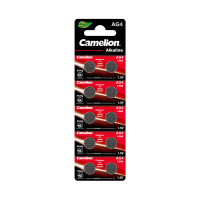 Батарейка Camelion AG4-BP10(0%Hg), Alkaline, AG4, 1.5V, 2 шт., (1 пара)