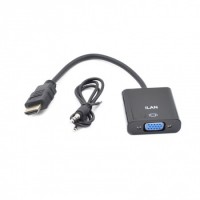 Мультимедийный конвертер HDMI (M) - VGA (F) +3.5звук "iLan"