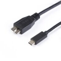 Кабель SHIP, USB308-1P, MICRO-B USB на USB-C 3.1, Пол.пакет, 1 м, Чёрный