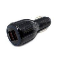 Автомобильно зарядное устройство SY-681, 2*USB 5V-3.1A, QuickCharge 3.0, черное