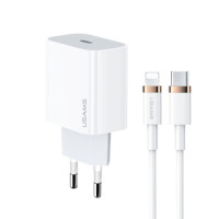 Зарядное устройство USAMS T49, 3 A, 20 Вт, USB Type C - Lightning - 1.2 м