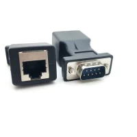 Переходник DB9 RS232 на RJ45, COM-порт на LAN Ethernet (папа-папа) 1 пара