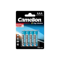 Батарейка Camelion AAA (LR03-BP4DG), Digi Alkaline, 1250mAh - 4 шт. Блистер