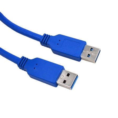 Интерфейсный кабель, USB AM-AM, USB3.0, (0.6 м) голубой