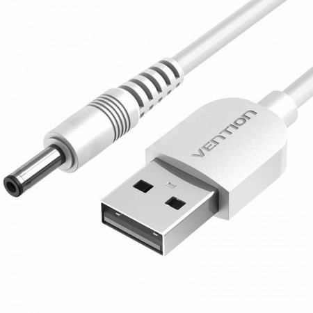 Кабель питания и зарядки устройств USB AM - DC3,5 `Vention` CEXWF, 1м, белый