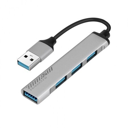 USB 3.0 Hub "Machenike" H300, 10cм, 4-порта, серый
