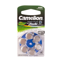 Батарейка Camelion A675-BP6(0%Hg), Zinc Air, A675, 1.45V, 6 шт., Блистер