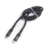 Кабель Awei, Type-C to Type-C CL-117T, 100W, 5A, 1m, Чёрный