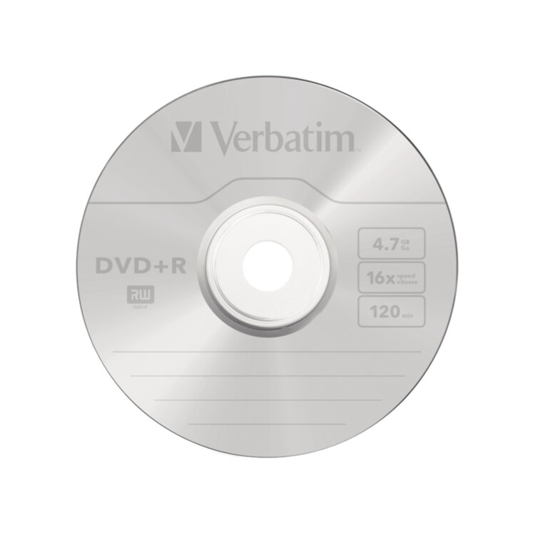 Диск DVD+R, Verbatim, 4.7GB, 16х