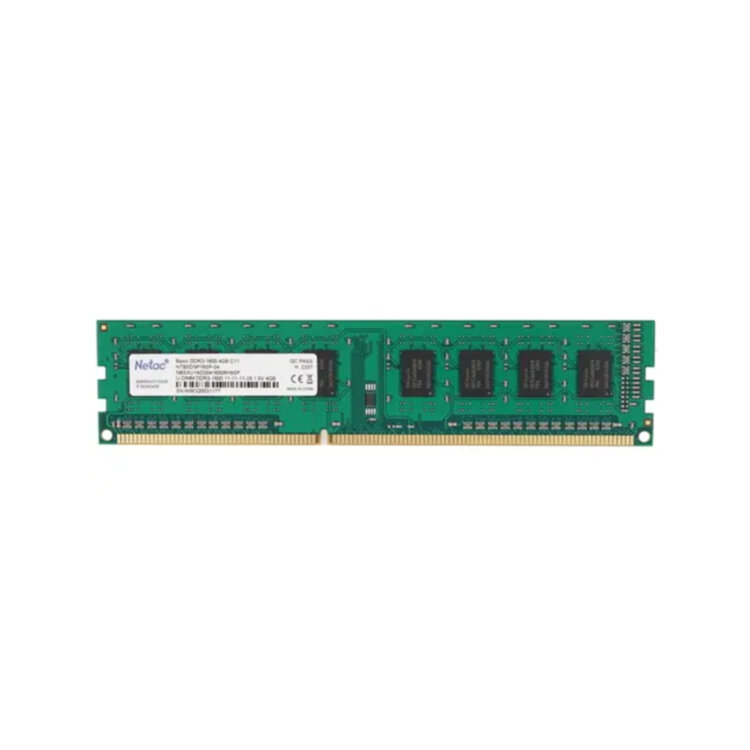 Модуль памяти,  4GB, DDR3, Netac, NTBSD3P16SP-04, DIMM <PC3-12800/1600MHz>