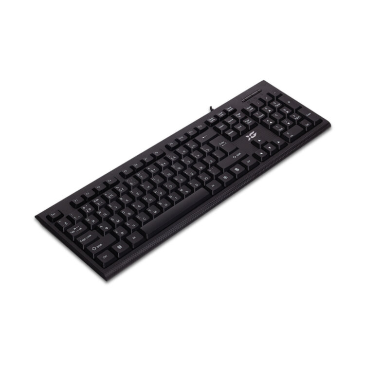 Клавиатура XG, XK-100UB, Ультратонкая, USB, Кол-во стандартных клавиш 104, Анг/Рус/Каз, Чёрный