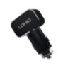 Автомобильное зарядное устройство LDNIO C306, 2*USB-A, 18W, Кабель Type-C 1м, Чёрн