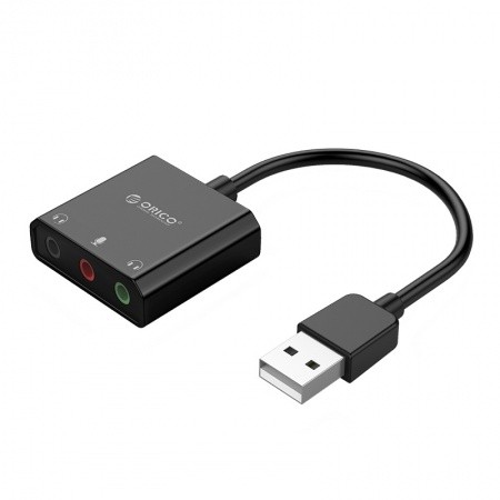 Звуковая карта USB `ORICO` SKT3-BK, микроф/наушник