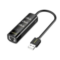 Сетевая карта USB2.0- LAN+3*USB2.0 "Mindpure" UR008, LX10395, 100Mbps