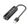 Сетевая карта USB2.0- LAN+3*USB2.0 "Mindpure" UR008, LX10395, 100Mbps