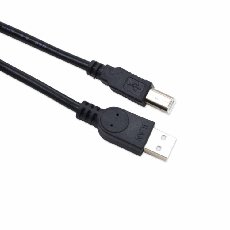 Кабель USB AM-BM, "iLAN", чёрный, 5м, (св.пак)
