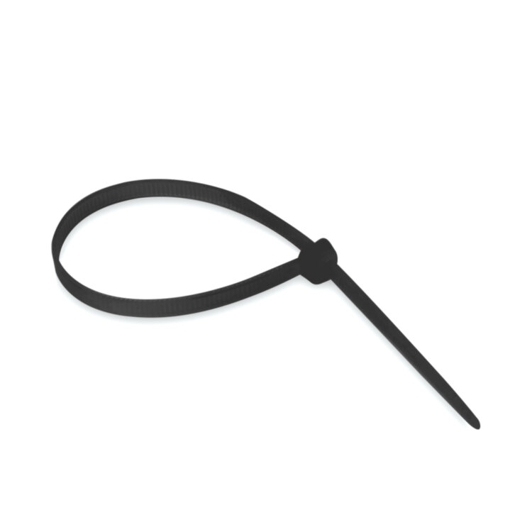 Хомут нейлоновый, Deluxe, СП 2.5*150 мм (Б), черный (100 штук в упаковке)