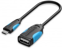 Адаптер OTG MicroUSB - USB Vention VAS-A07-B025, 25cм