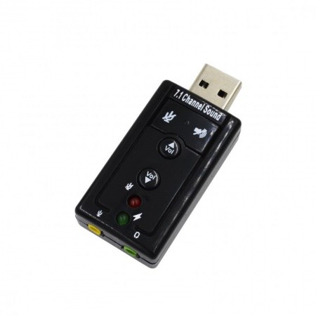 Звуковая карта USB Audio adapter 7.1, 4кн, чёр.