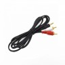 Аудиокабель 3,5 jack M - 2RCA M "LAN"  1.5м