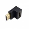 Переходник HDMI (F) - HDMI (M) угловой 90° цельный