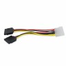 Разветвитель питания Molex - 2*Sata F, раздвоитель, 20см